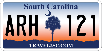 SC license plate ARH121