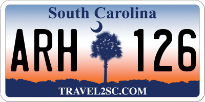 SC license plate ARH126