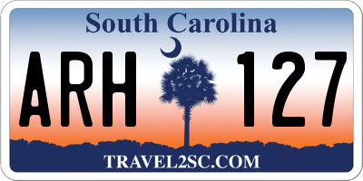 SC license plate ARH127