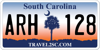SC license plate ARH128