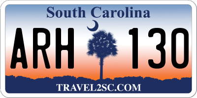 SC license plate ARH130