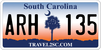 SC license plate ARH135