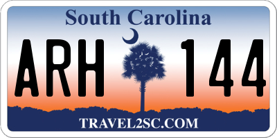 SC license plate ARH144