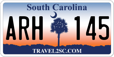 SC license plate ARH145