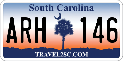 SC license plate ARH146