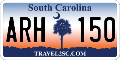 SC license plate ARH150