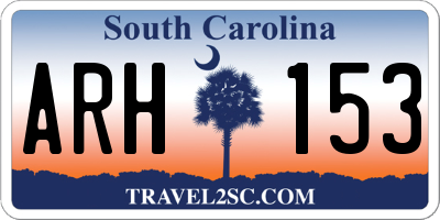SC license plate ARH153
