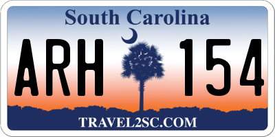 SC license plate ARH154