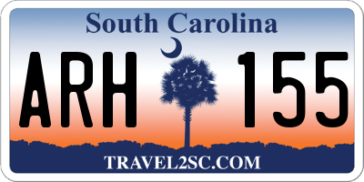 SC license plate ARH155