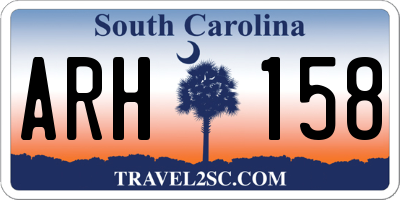 SC license plate ARH158
