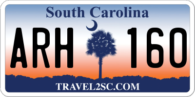 SC license plate ARH160