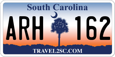 SC license plate ARH162