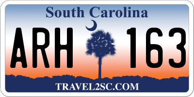 SC license plate ARH163