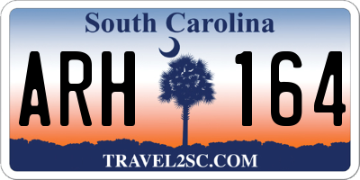 SC license plate ARH164