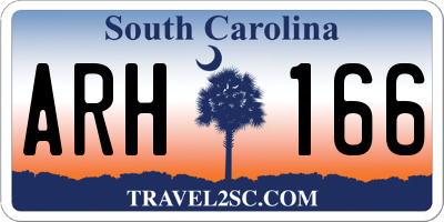 SC license plate ARH166