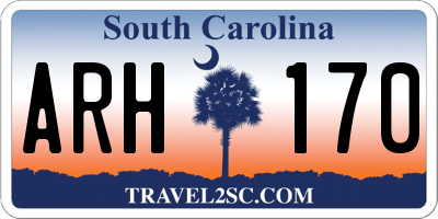 SC license plate ARH170