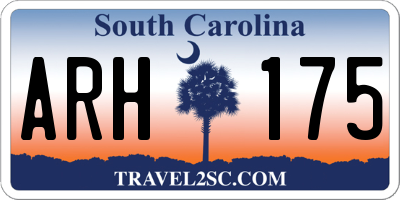 SC license plate ARH175