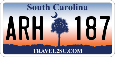 SC license plate ARH187