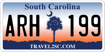 SC license plate ARH199