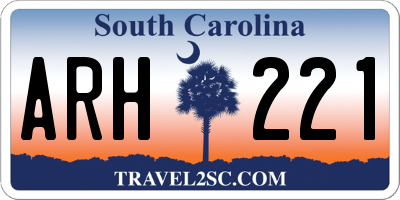 SC license plate ARH221