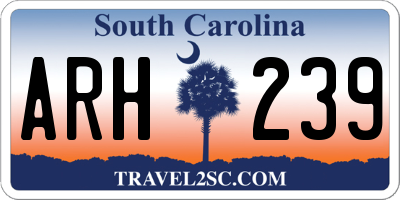 SC license plate ARH239