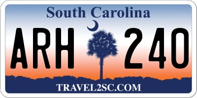 SC license plate ARH240