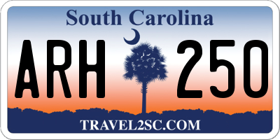 SC license plate ARH250