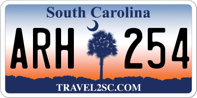 SC license plate ARH254