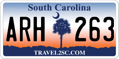 SC license plate ARH263