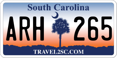 SC license plate ARH265