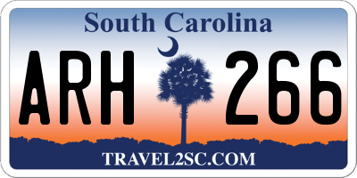 SC license plate ARH266