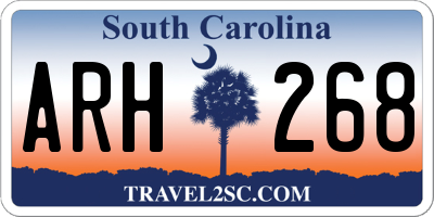 SC license plate ARH268