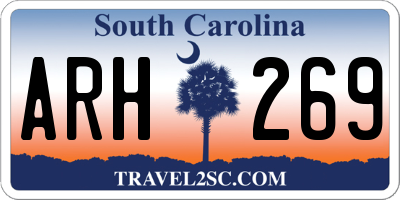 SC license plate ARH269