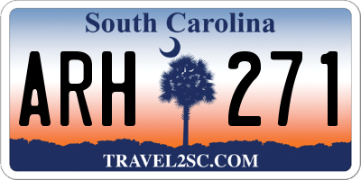 SC license plate ARH271