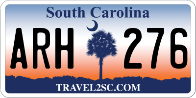 SC license plate ARH276