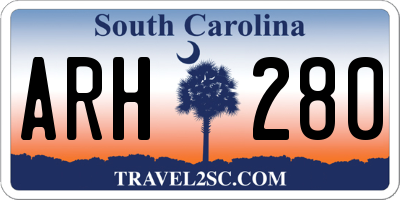 SC license plate ARH280