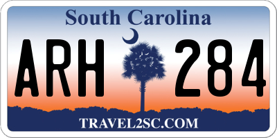 SC license plate ARH284