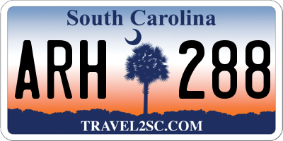SC license plate ARH288