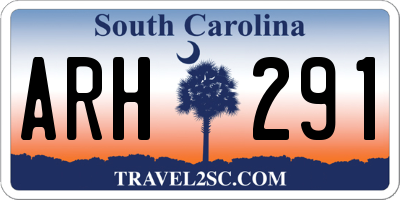 SC license plate ARH291