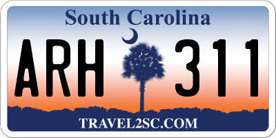 SC license plate ARH311