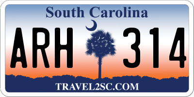 SC license plate ARH314