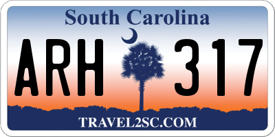 SC license plate ARH317