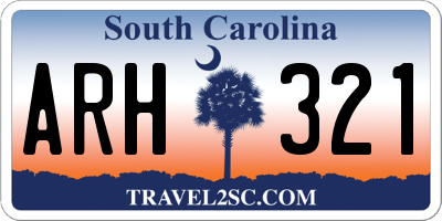 SC license plate ARH321