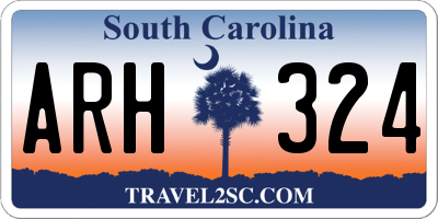SC license plate ARH324