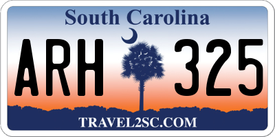 SC license plate ARH325