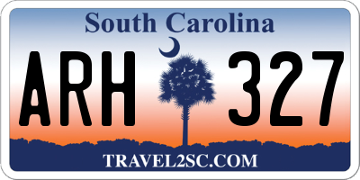 SC license plate ARH327
