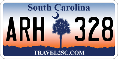 SC license plate ARH328