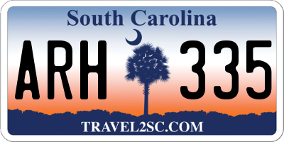 SC license plate ARH335