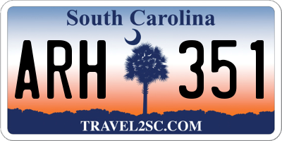SC license plate ARH351