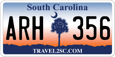 SC license plate ARH356